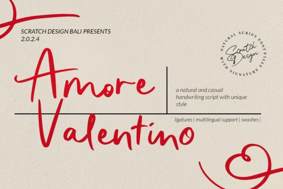 Amore Valentino: A Font That Feels Like a Handwritten Note