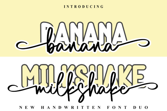 Banana Milkshake: Blending Sans Serif Clarity with Script Charm