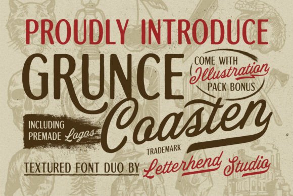 Grunce Coasten: A Vintage Font Duo with Modern Appeal