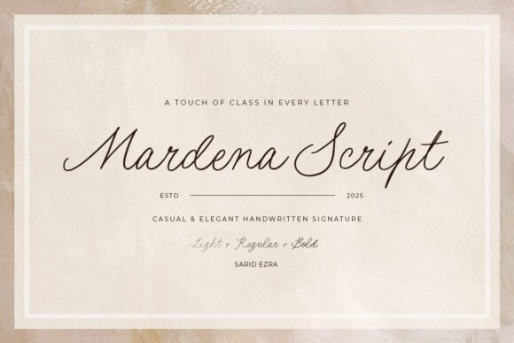 Mardena: A Modern Handwritten Script for Authentic Design