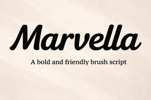 Marvella: The Brush Script Font That Brings Warmth and Character to Your Designs